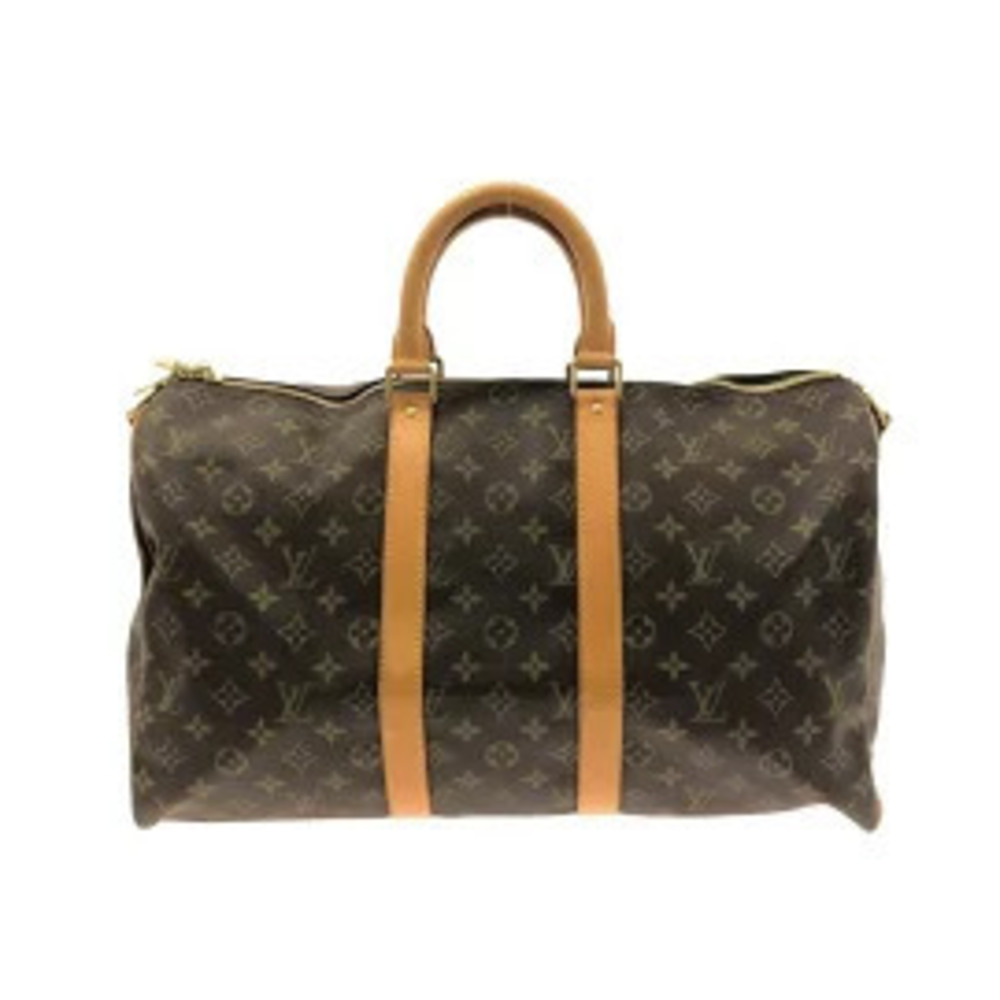 LOUIS VUITTON Keepall Bandouliere Boston Bag Monogram Canvas